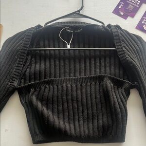 SHEIN Black Ribbed Women's Sweater